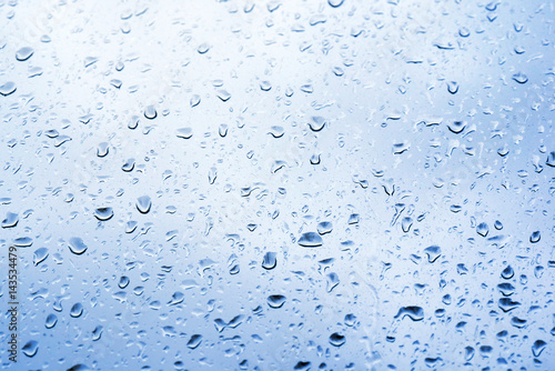 Rain drops on window glass