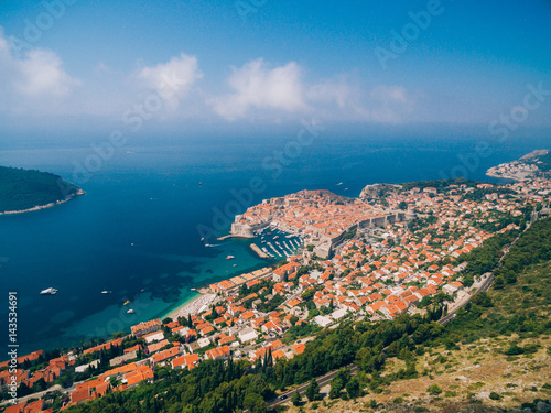 Fototapeta Naklejka Na Ścianę i Meble -  Dubrovnik Old Town view from the observation deck. Croatia.