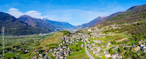 Tresivio - Valtellina (IT) - Vista aerea verso ovest photo