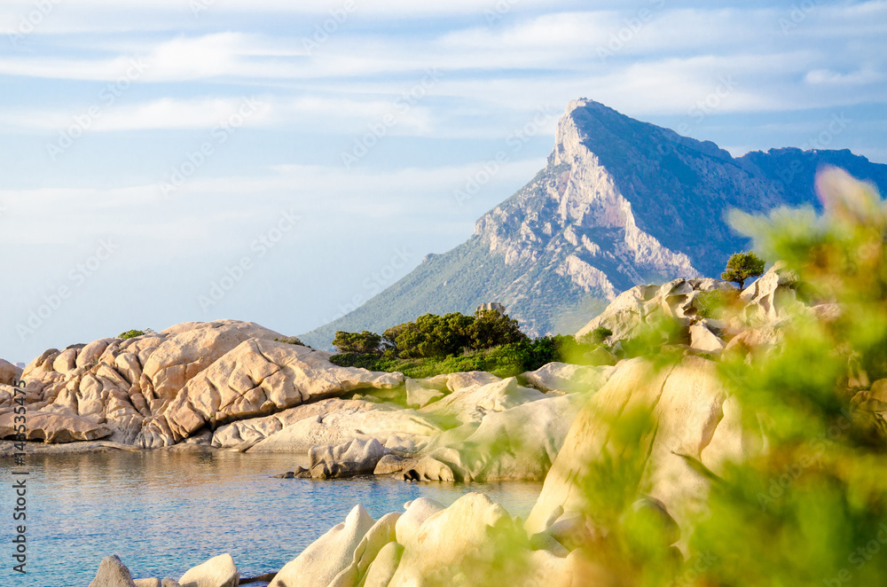 Fototapeta premium Isola di Tavolara, Mare del Nord Sardegna, Olbia,Italy