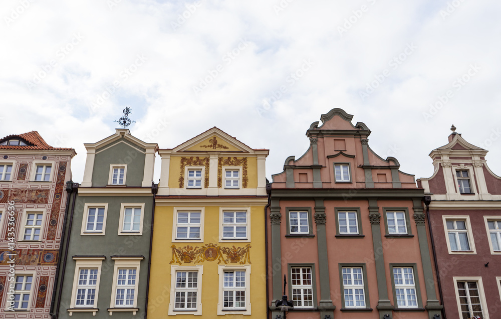 historic facades / Historic facades on the market square of Poznan in Poland 