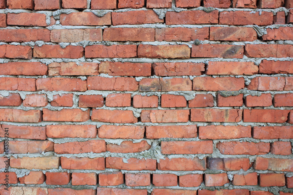 old wall of red brick old wall of red brick