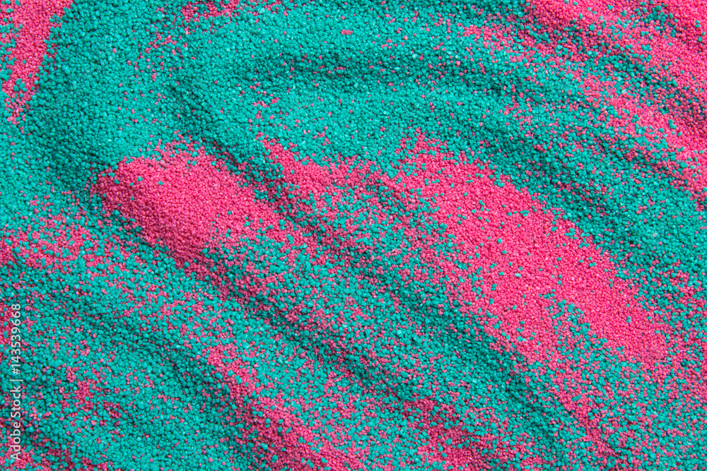 Background of colored sand closeup