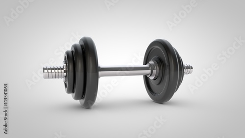 Dumbbell isolated on white background