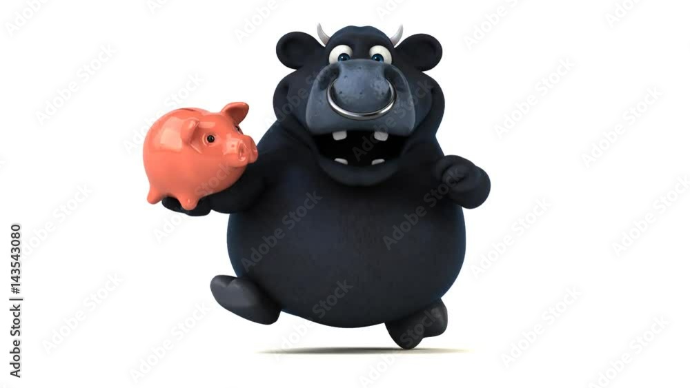 Fun black bull - 3D Animation Fun black bull - 3D Animation