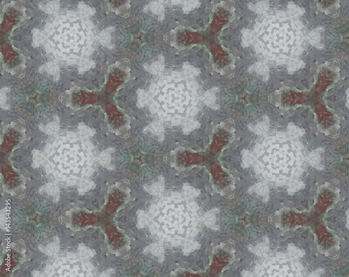 Abstract extruded pattern 3D illustration