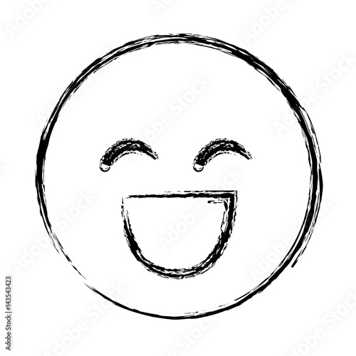blurred silhouette emoticon face smile expression vector illustration