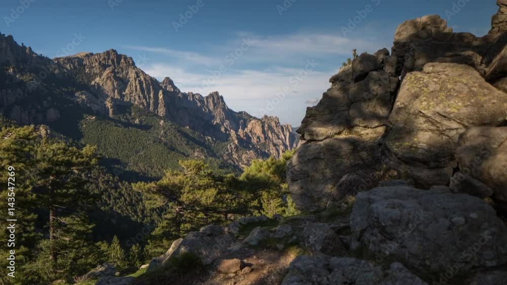 timelapse of the picturesque Bavella range of mountains in corsica, france timelapse of the picturesque Bavella range of mountains in corsica, france