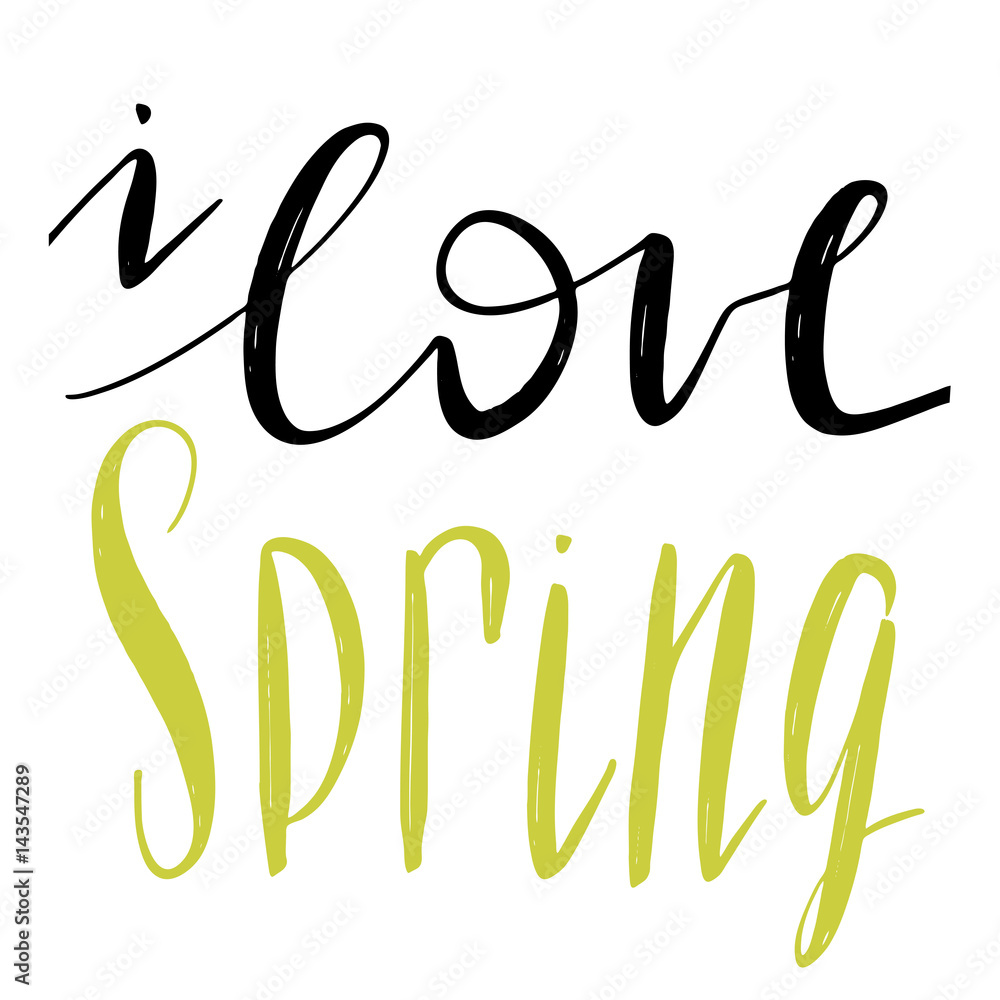 Fototapeta premium spring lettering phrases