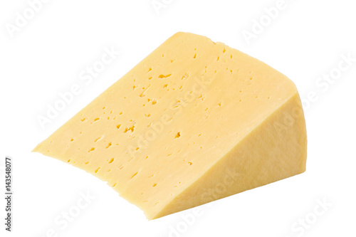 Cheese cut isolated on white