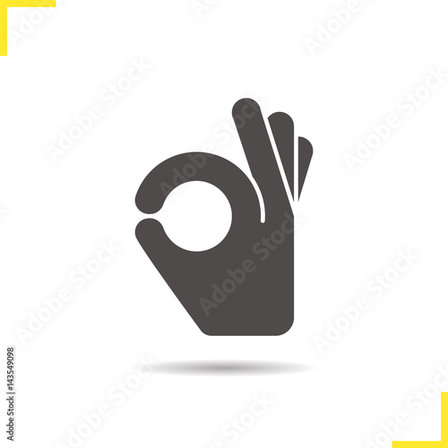 Ok hand gesture icon