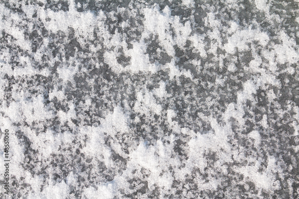 Obraz premium Nature patterns - snow and ice. Top view.