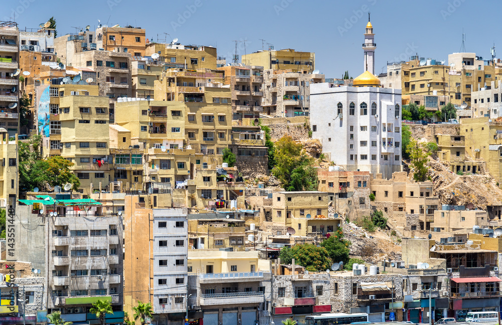 View on the modern city of Jerash