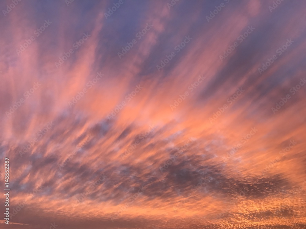 Amazing sunset clouds in Santiago, Chile