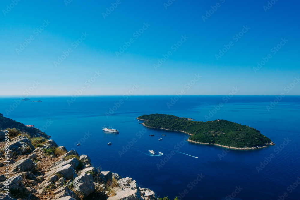 Island Lokrum. Near Old Town Dubrovnik in Croatia.