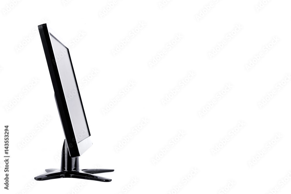 Side of the screen LED monitor computer display on white background hardware desktop technology isolated
Side of the screen LED monitor computer display on white background hardware desktop technology isolated