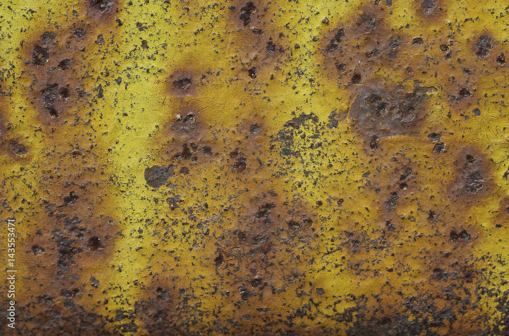 Metallic painted surface with rust and scratched paint Metallic painted surface with rust and scratched paint