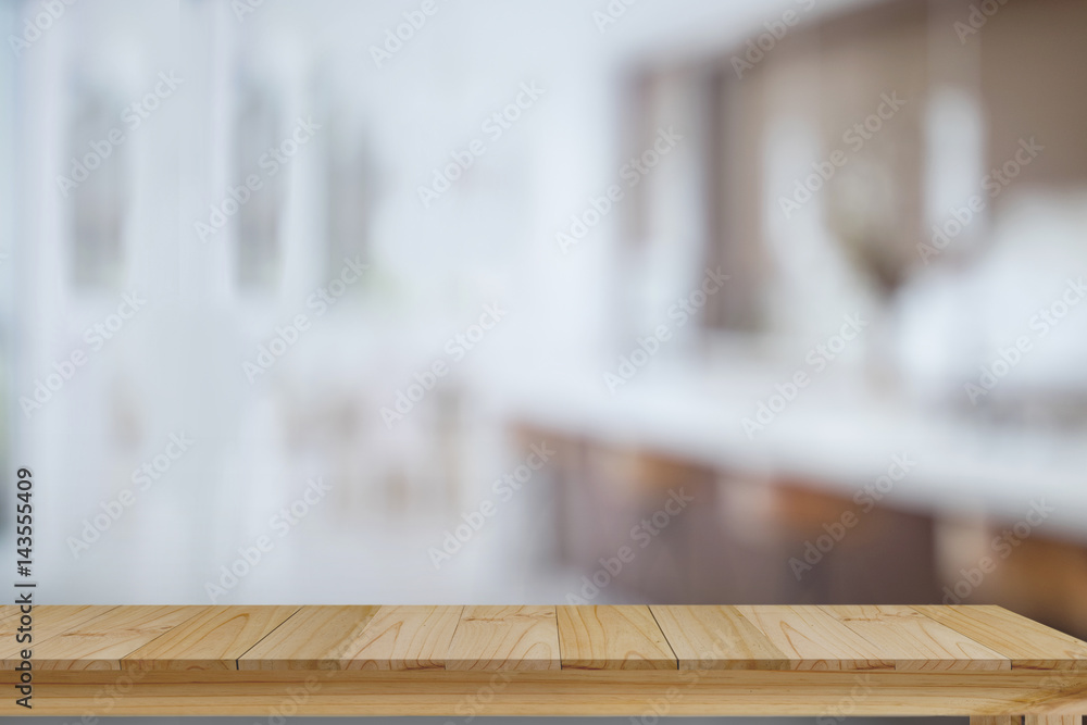 Empty Table on cafe background.For product display montage Empty Table on cafe background.For product display montage
