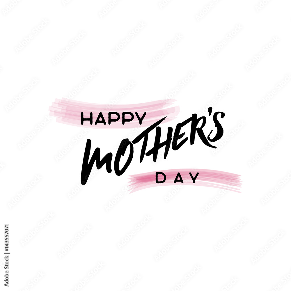lettering and calligraphy modern - Mother's day. Sticker, stamp, logo - hand made