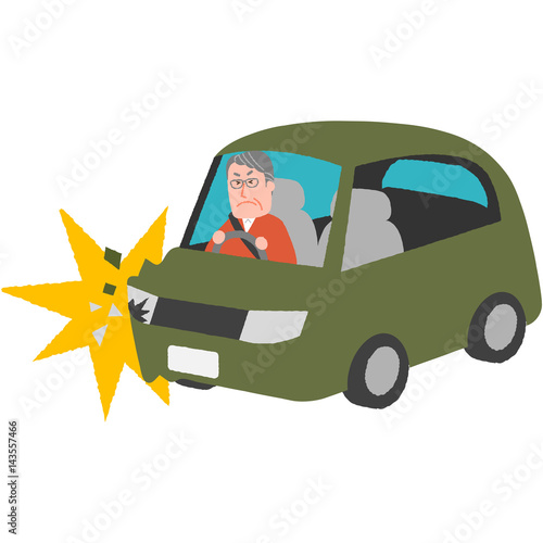 a traffic accident of the elderly driver