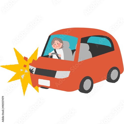 a traffic accident of the elderly driver