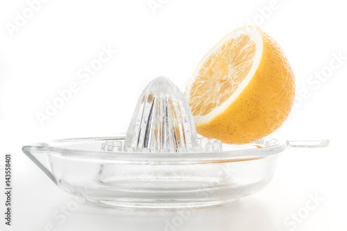 lemon juicer on white