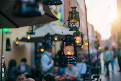 Old lamps in city streets