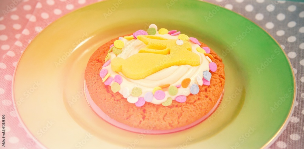 Chocolate cookie served in a plate Chocolate cookie served in a plate