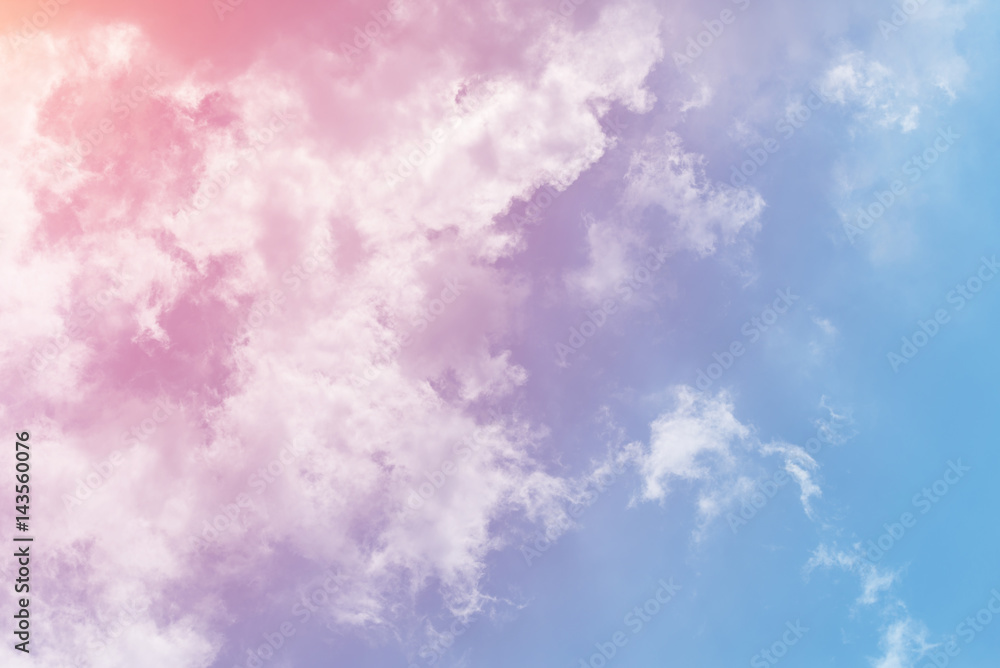 sun and cloud background with a pastel color

