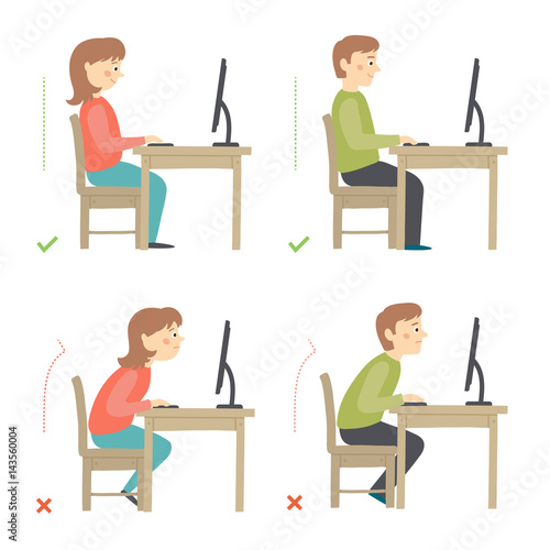Correct and Incorrect Activities Posture in Daily Routine - working.