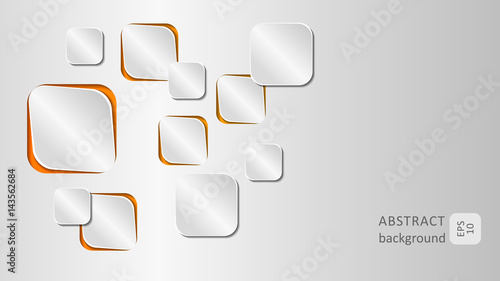 Vector abstract background with squares with rounded corners