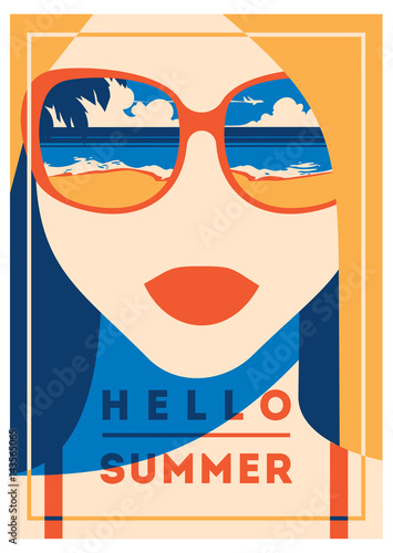 Summer Holiday and Summer Camp poster.