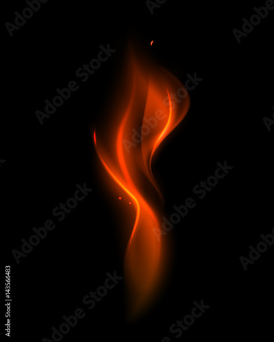 Vector Abstract Red Fire Flame