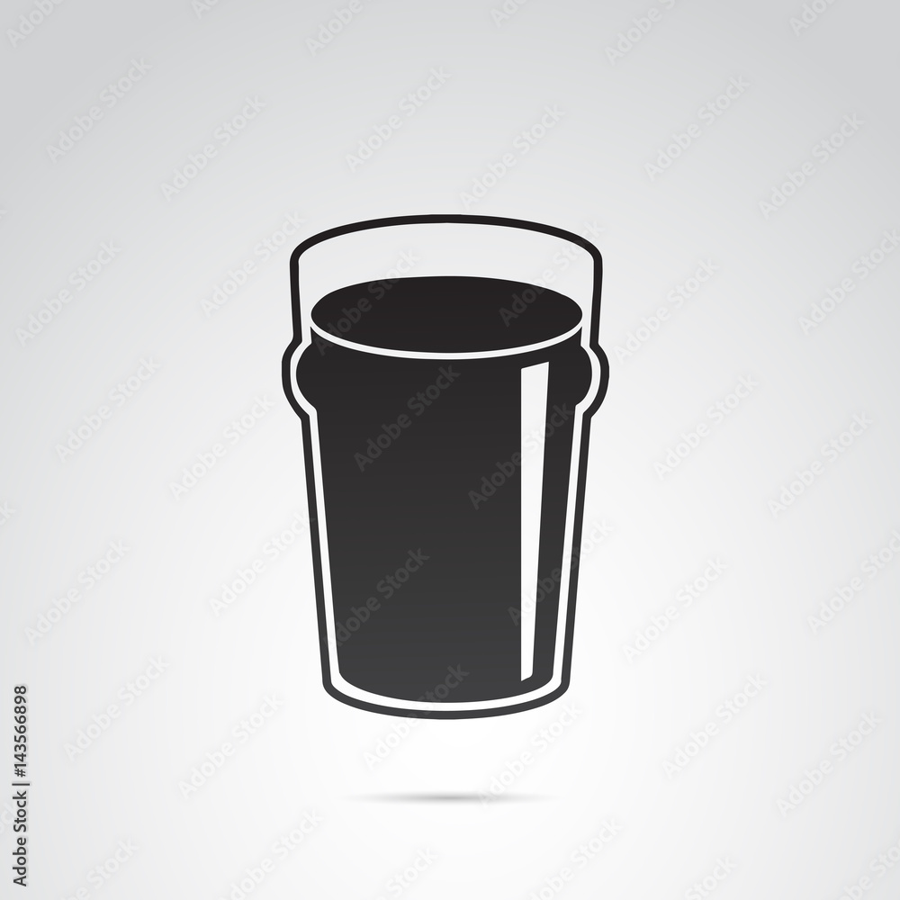 Beer glass icon on white background. Vector art. Beer glass icon on white background. Vector art.