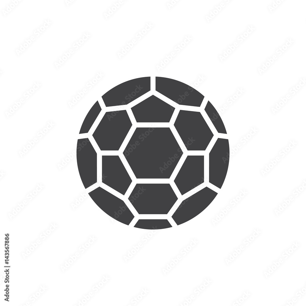 Soccer ball icon vector, filled flat sign, solid pictogram isolated on white. Symbol, logo illustration. Pixel perfect Soccer ball icon vector, filled flat sign, solid pictogram isolated on white. Symbol, logo illustration. Pixel perfect