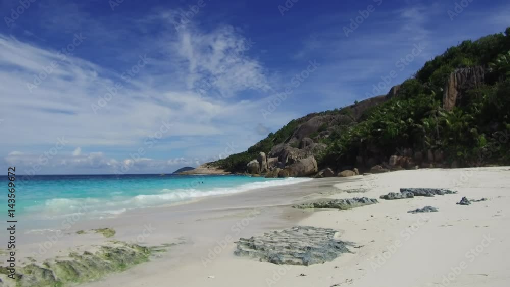 island beach in indian ocean on seychelles island beach in indian ocean on seychelles