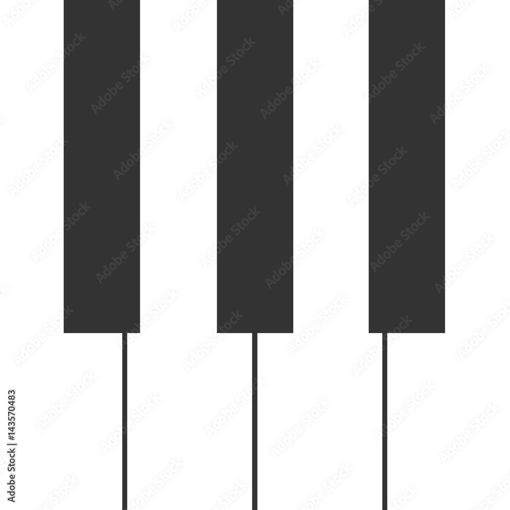 Piano concert poster design. Live music concert. Piano keys. Vector illustration.