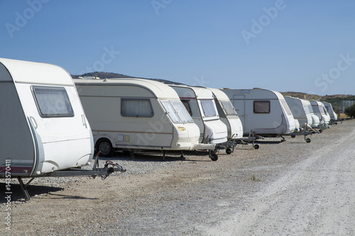 Caravans on parking