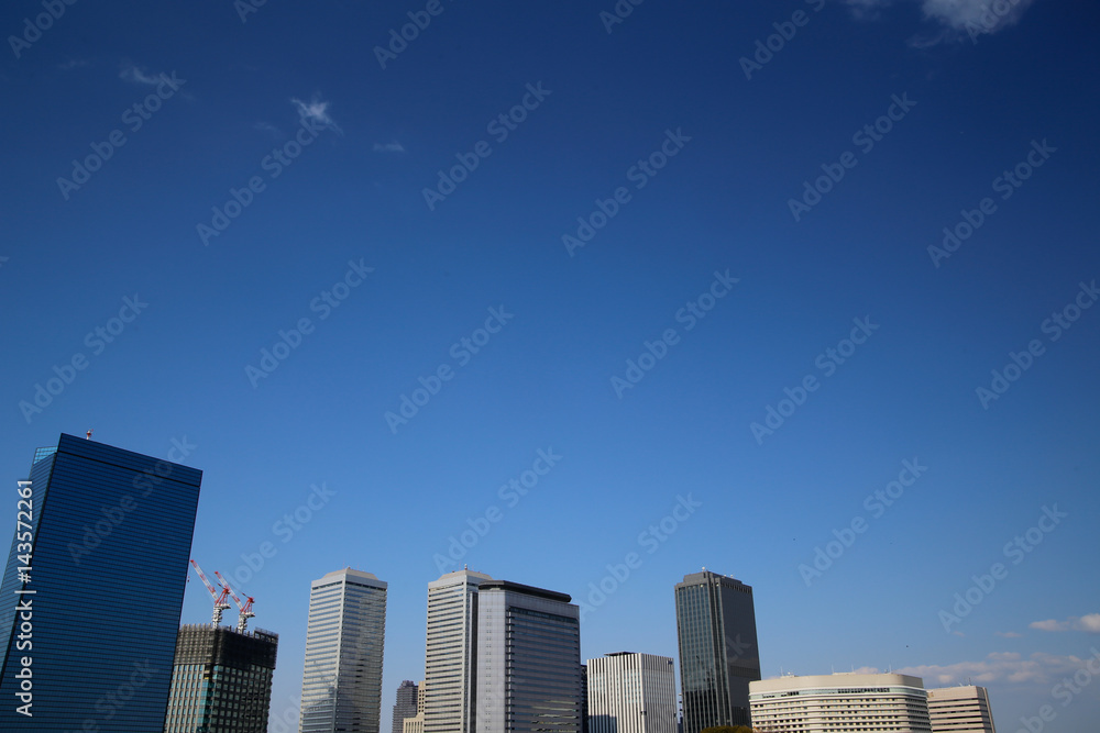 High-rise buildings and blue sky - .Osaka Business Park, Osaka, Japan High-rise buildings and blue sky - .Osaka Business Park, Osaka, Japan