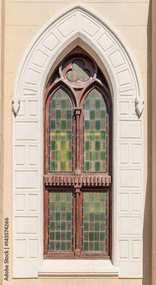 Window of the Dutch Reformed Church in Philippolis Window of the Dutch Reformed Church in Philippolis