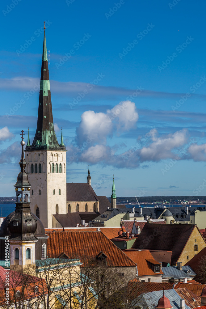 Spring Cityscape of Old Tallinn,Estonia
