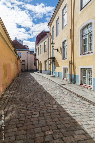 Streets of old Tallinn in Spring,Estonia