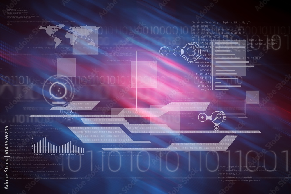 Fototapeta premium Digital target over computing design