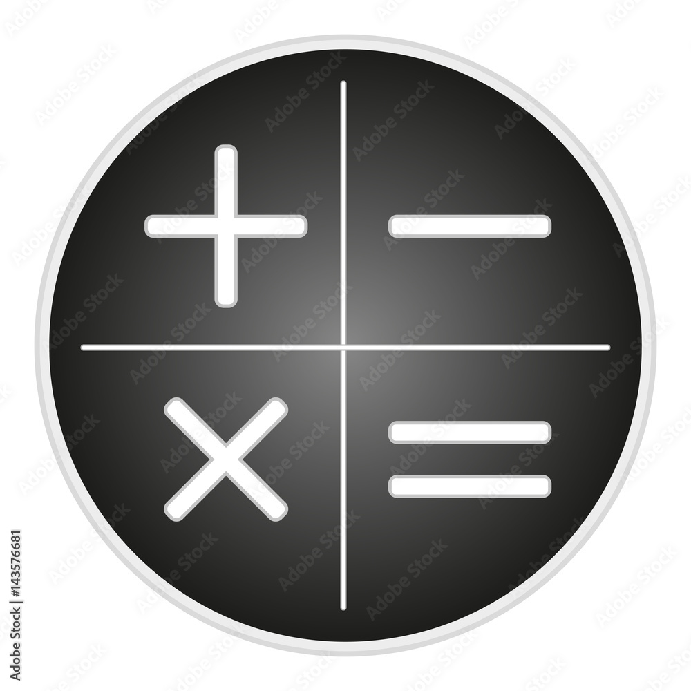 vector image button with the calculator vector image button with the calculator