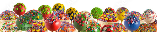 Isolated image of delicious candy on a stick close up