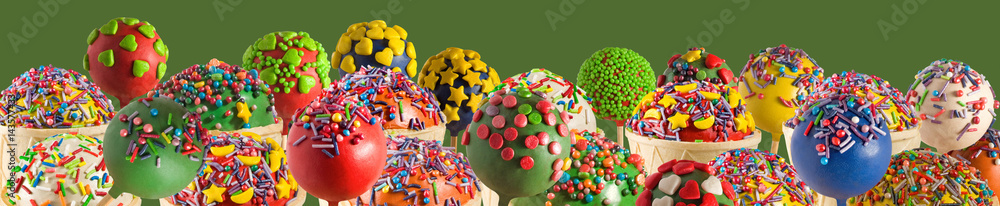 Isolated image of delicious candy on a stick closeup