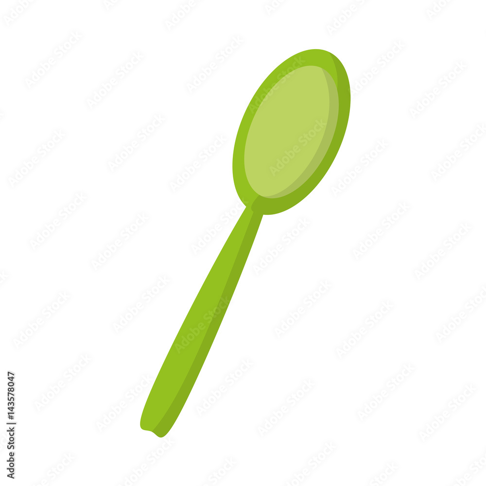 spoon cutlery kitchen cooking image vector illustration eps 10