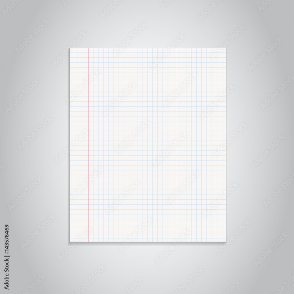 Realistic paper note on gray background Realistic paper note on gray background