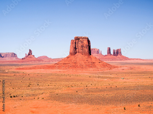 Iconic western landscape with Butte at Monument Valley, Arizona USA