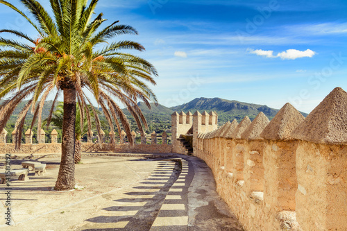 The top of Arta, Santuari de Sant Salvador. The beautiful view on the whole city. Famous and favourite place to trips.